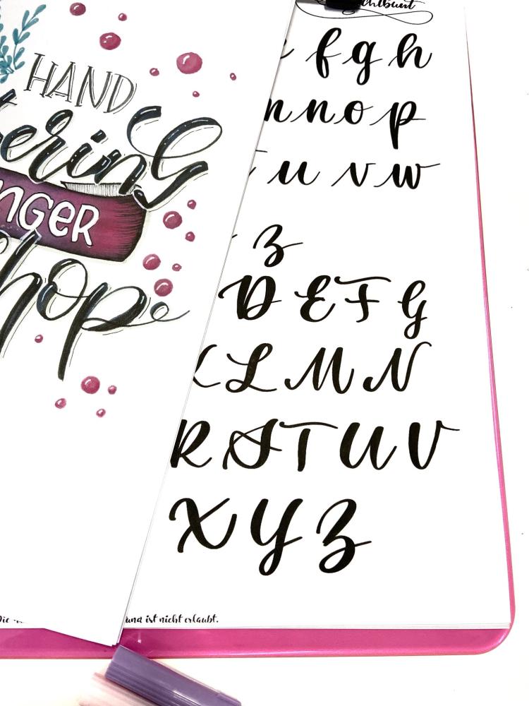 Schlichtbunt Workshop Lettering für Anfänger*innen // 27. Juni & 4. Juli von 10 bis 13 Uhr